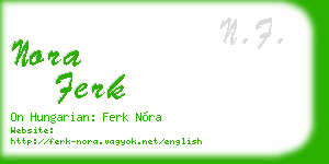 nora ferk business card